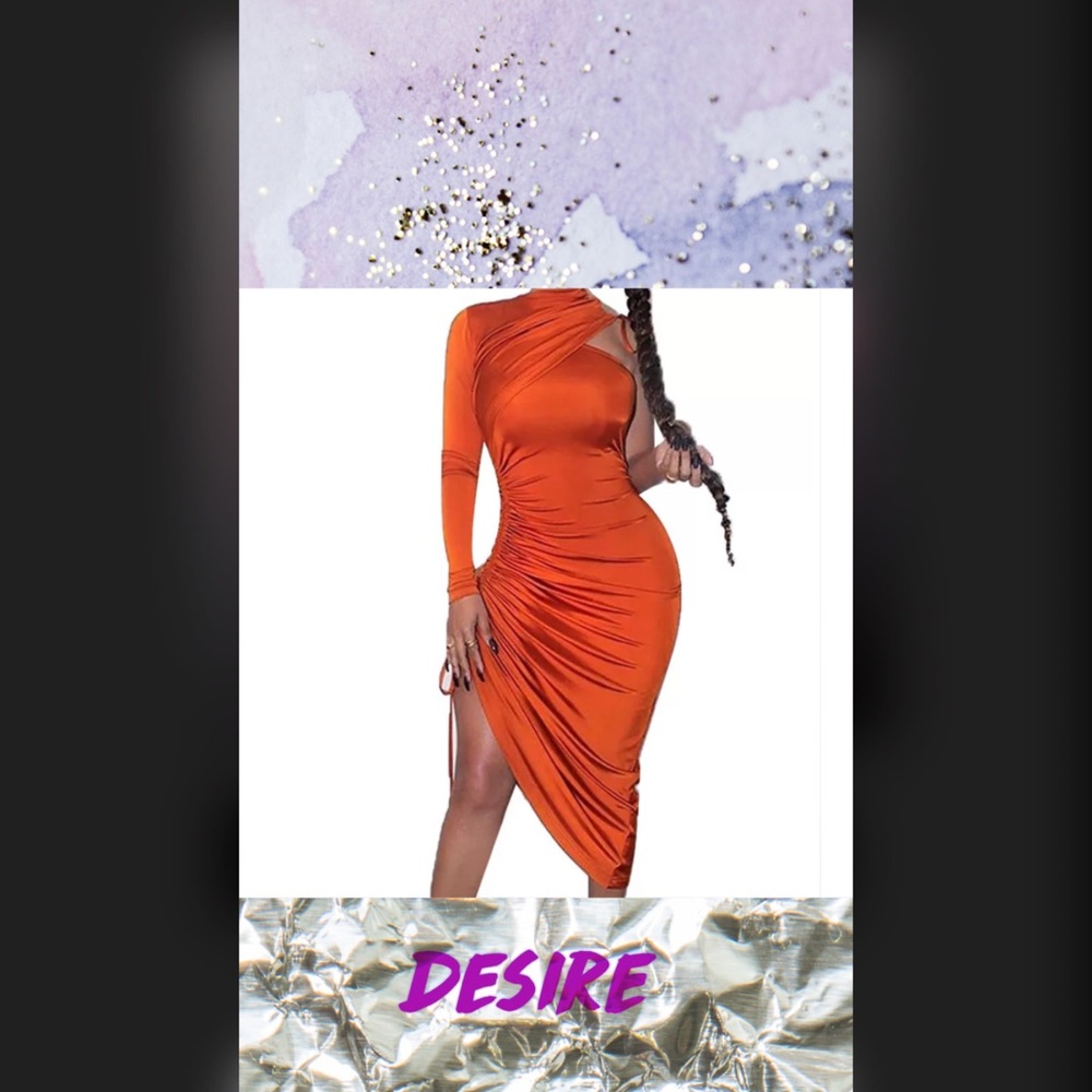 Ruched drawstring dress